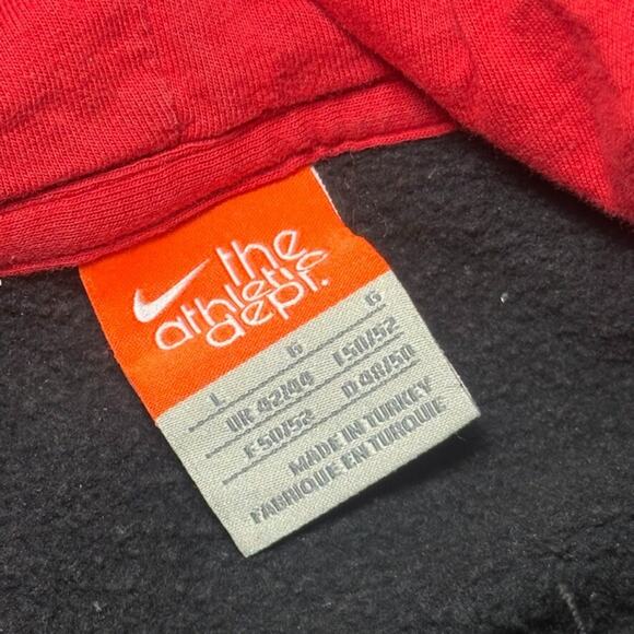 Vintage Y2K Nike Black Hoodie Mens Large Big Swoosh Logo The Athletic Dept - Picture 3 of 9